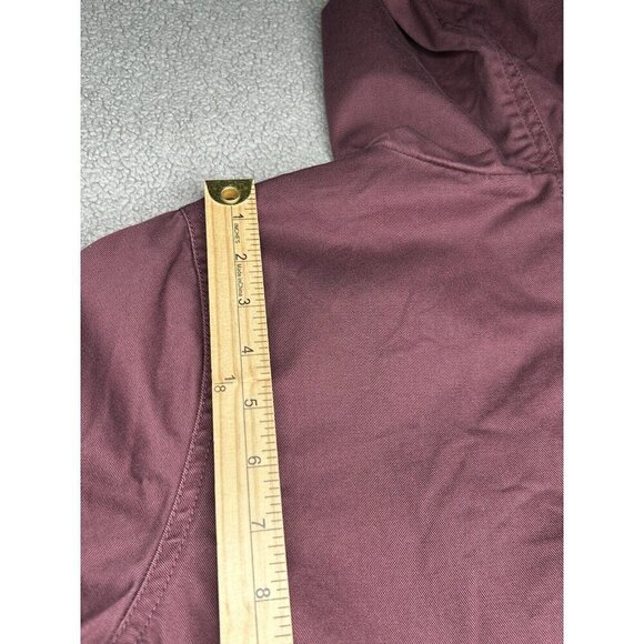 Loft Outlet Jacket Womens Medium Plum Field Jacket Cinch Tie Waist Cargo Pockets - Picture 9 of 12